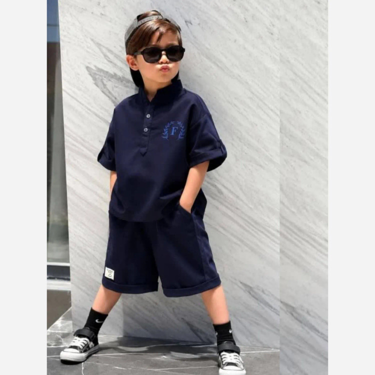 ست بلوز و شلوارک بچگانه لینن اسپرت دخترانه و پسرانه 2 تا 8 سال