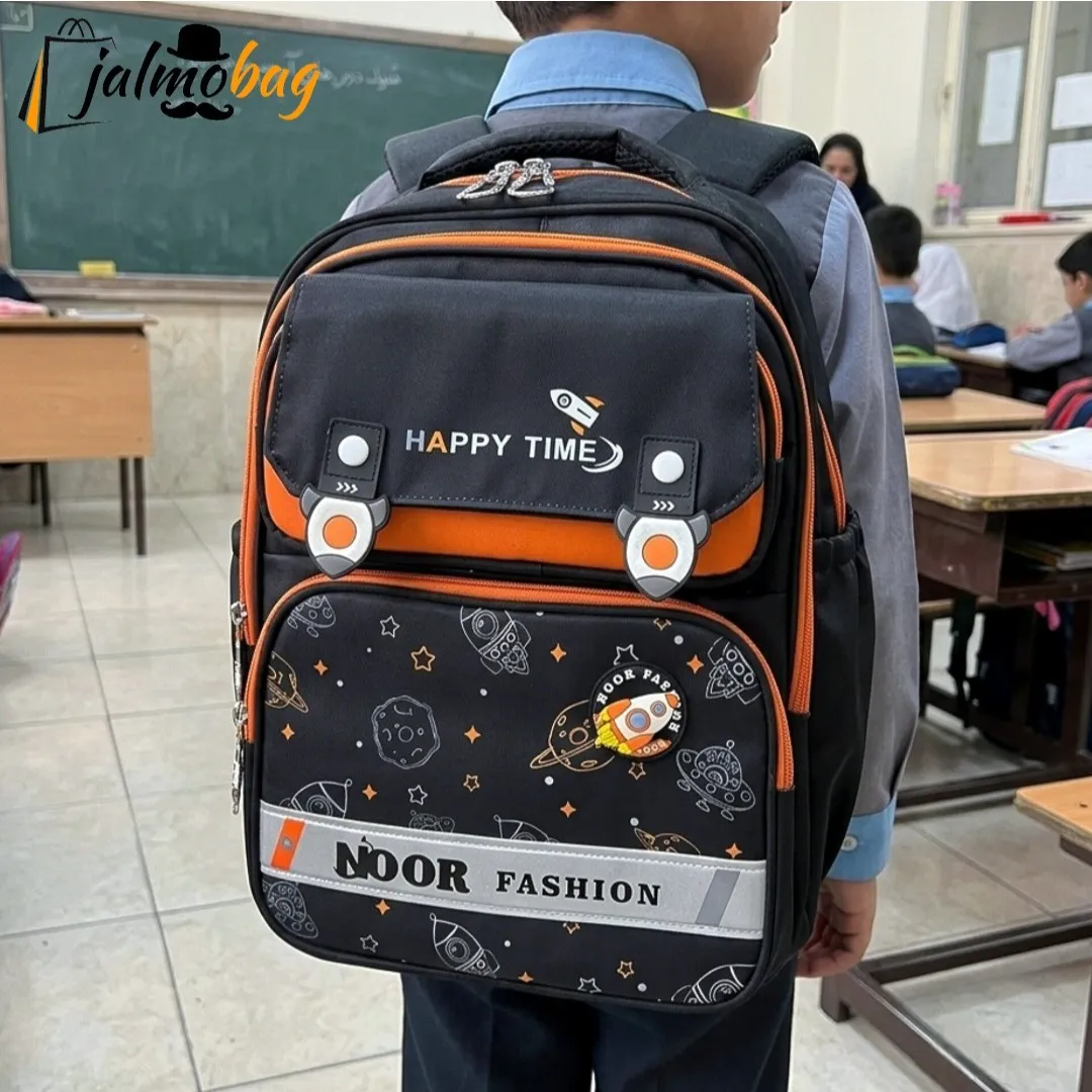 کوله پشتی پسرانه موشکی ضد آب مناسب کلاس اول تا چهارم