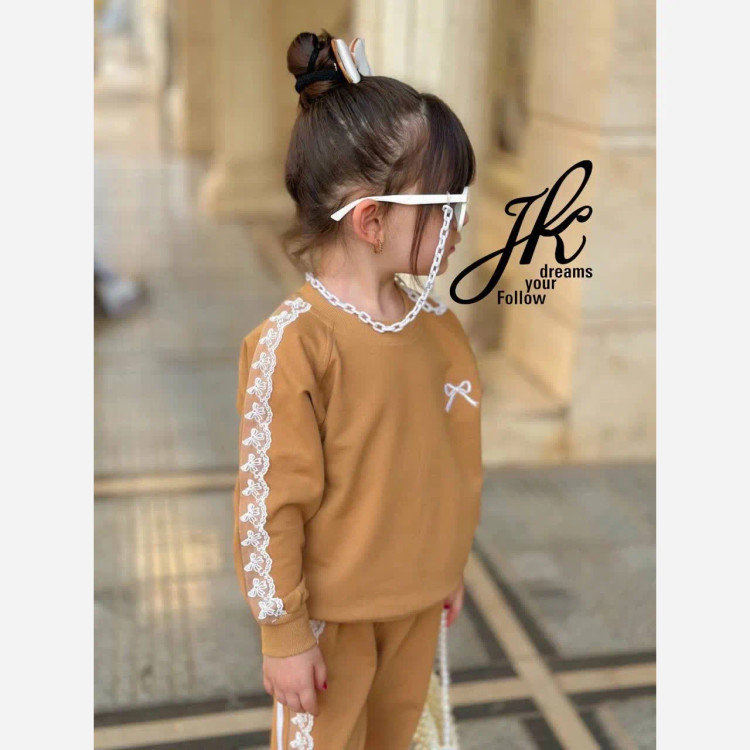 بلوز و شلوار دخترانه دورس پنبه لاکرا مناسب سایز 40 تا 55