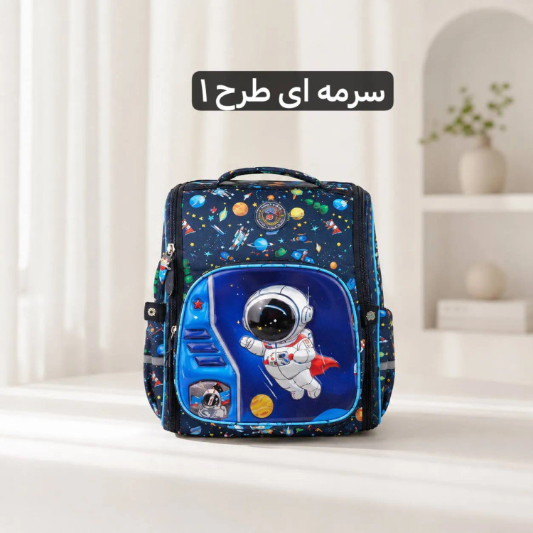 کوله پشتی پارچه ای مدرسه و دانشگاه ابعاد 48 در 31 سانتیمتر