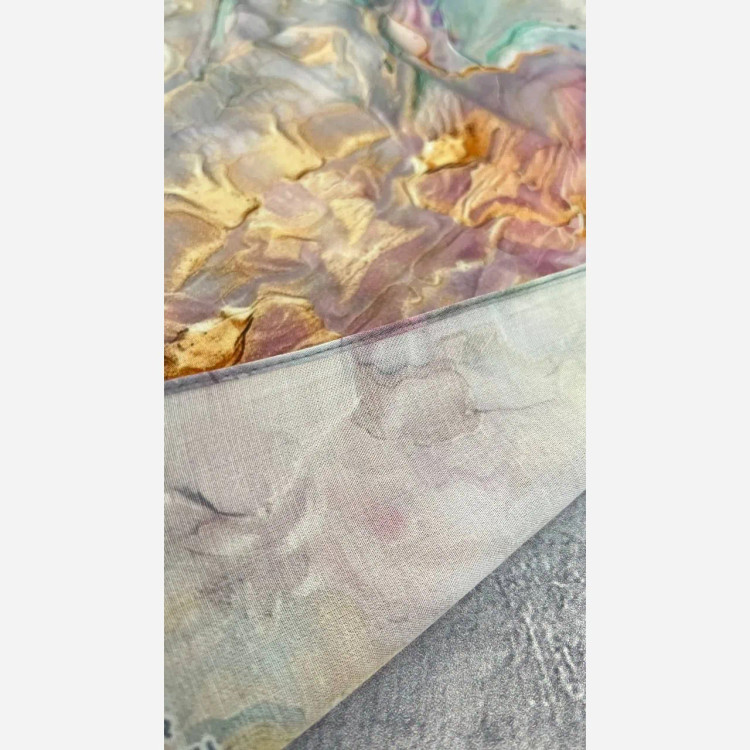 روسری نخ کاستوم طرح نازلی قواره بزرگ دور چرخ دوز مزونی