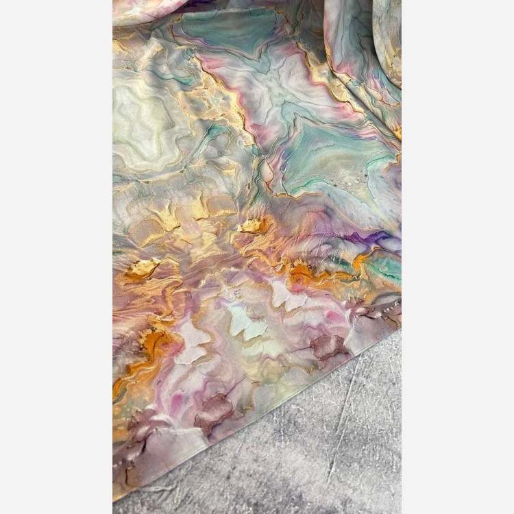روسری نخی طرح نازلی قواره 110 دور چرخ دوز مزونی