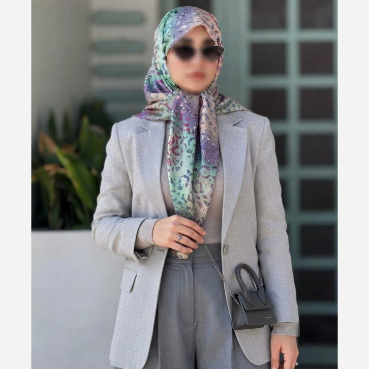 روسری نخ کاستوم قواره 140 طرح آنجل دخترانه