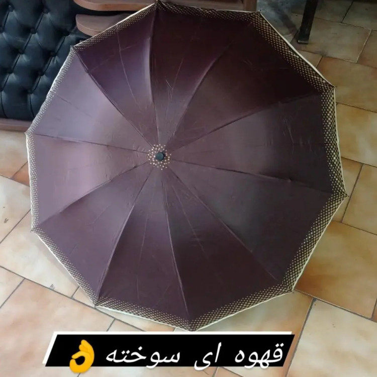 چتر اسپورت دور شطرنجی 10 فنر ضد باد دو رویه پارچه نانو دستی مناسب آقایان و بانوان