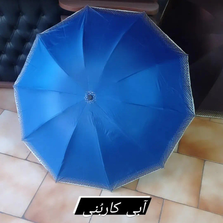 چتر اسپورت دور شطرنجی 10 فنر ضد باد دو رویه پارچه نانو دستی مناسب آقایان و بانوان