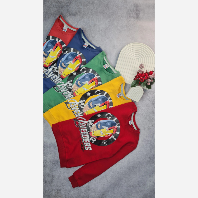 ست پاییزه بلوز دورس و شلوار جاگر طرح اونجرز پسرانه و دخترانه مناسب 7 تا 9 سال