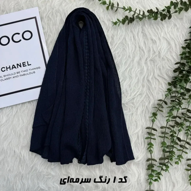 شال نخی ساده برشکا دور عدسی قواره 65 در 190 سانتی متر