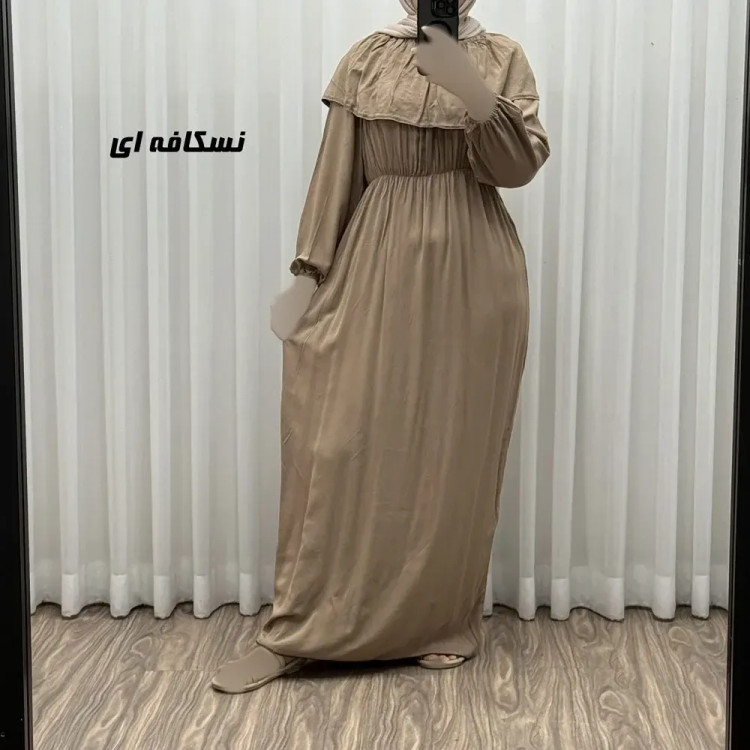 پیراهن ساحلی نخی آستین بلند زنانه و دخترانه فری سایز مدل ملوانی