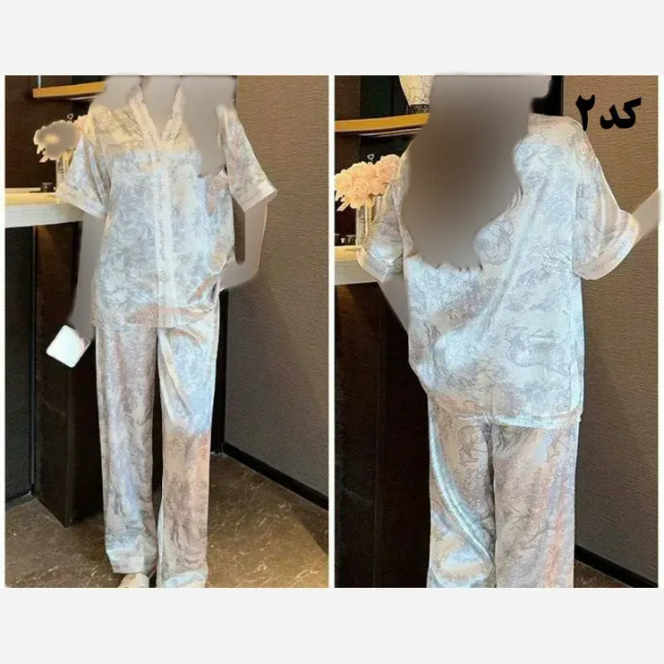 بلوز شلوار ساتن وارداتی زنانه کد 1277 شیک و راحت چهارفصل سایز XL 2XL