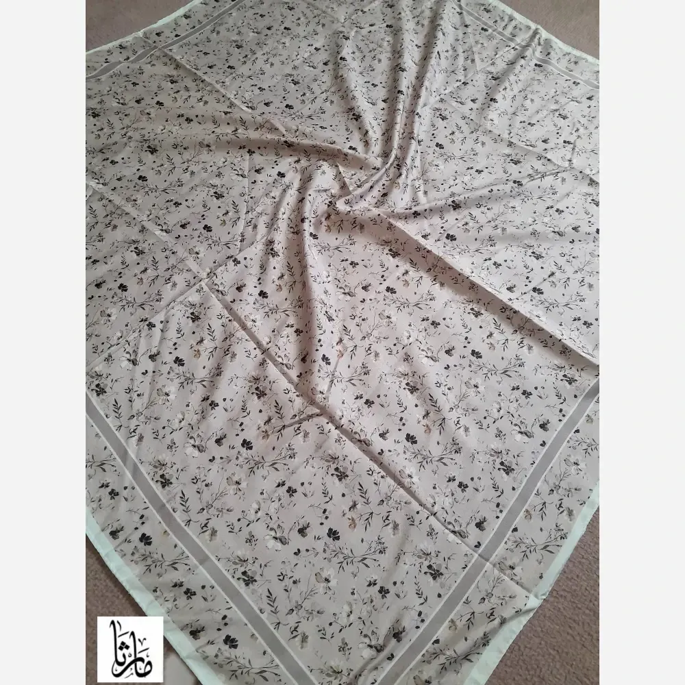 روسری نخی تابستانی گل ریز قواره 100 سانت