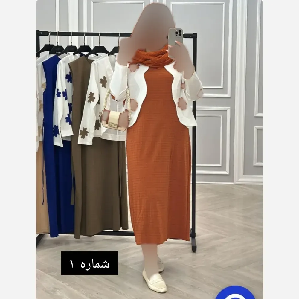 ست کت و سارافون زنانه کرپ تنفسی وارداتی طرح برگی برجسته مناسب بهار و تابستان سایز 38 تا 48