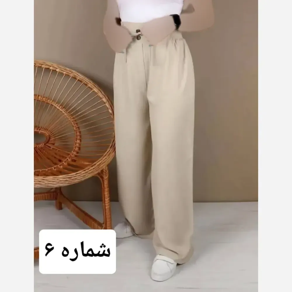 شلوار بگ نخی برماندو قد 107 سانت